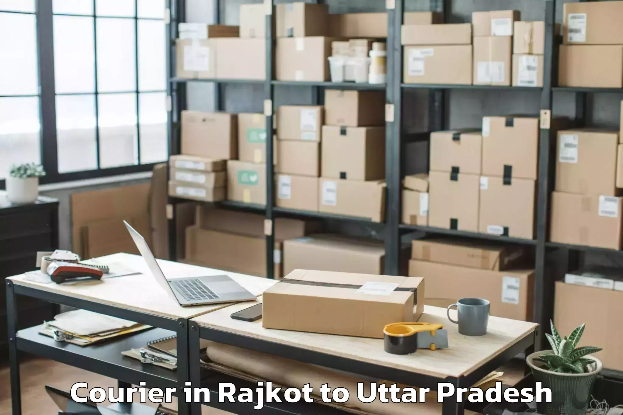 Book Your Rajkot to Sikandra Rao Courier Today